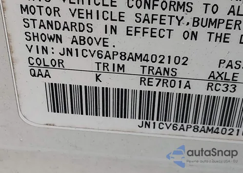 2010 Infiniti G37 Journey из США, поврежденный, VIN JN1CV6AP8AM402102